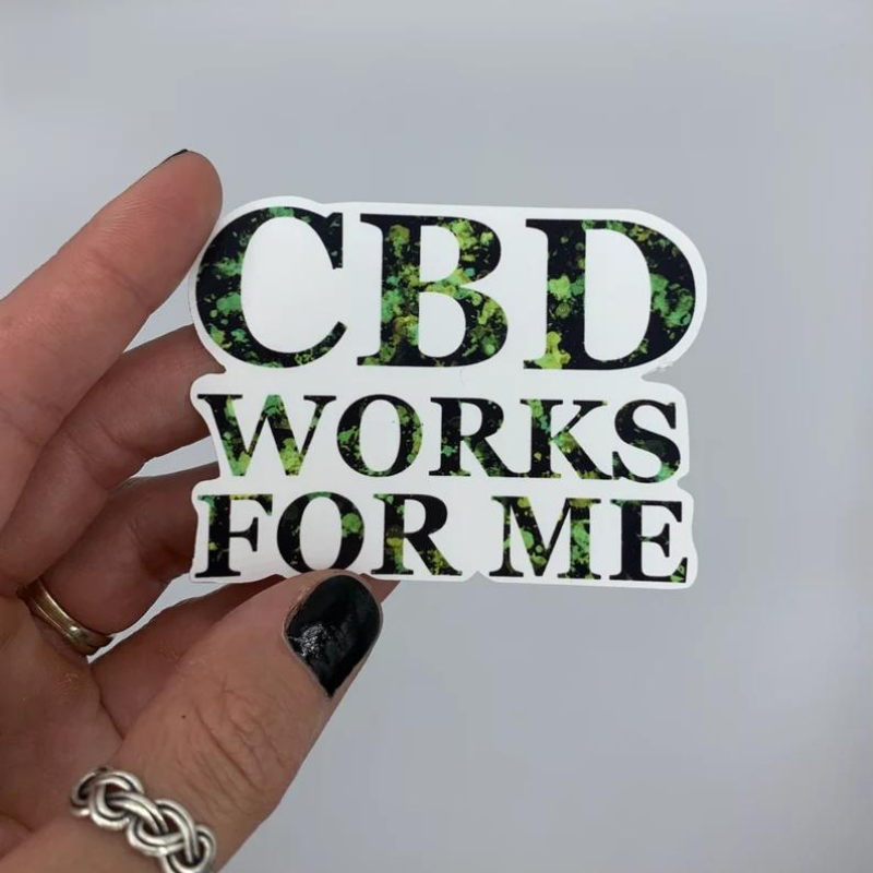 CBD works for me sticker
