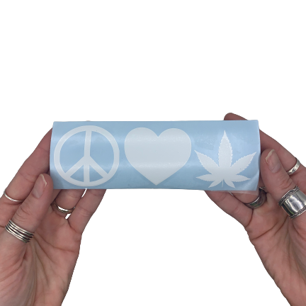 Peace Love Cannabis Vinyl Decal