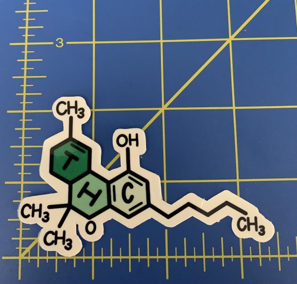 Molecular Cannabinoids – 3 Stickers (CBD, CBN, THC)